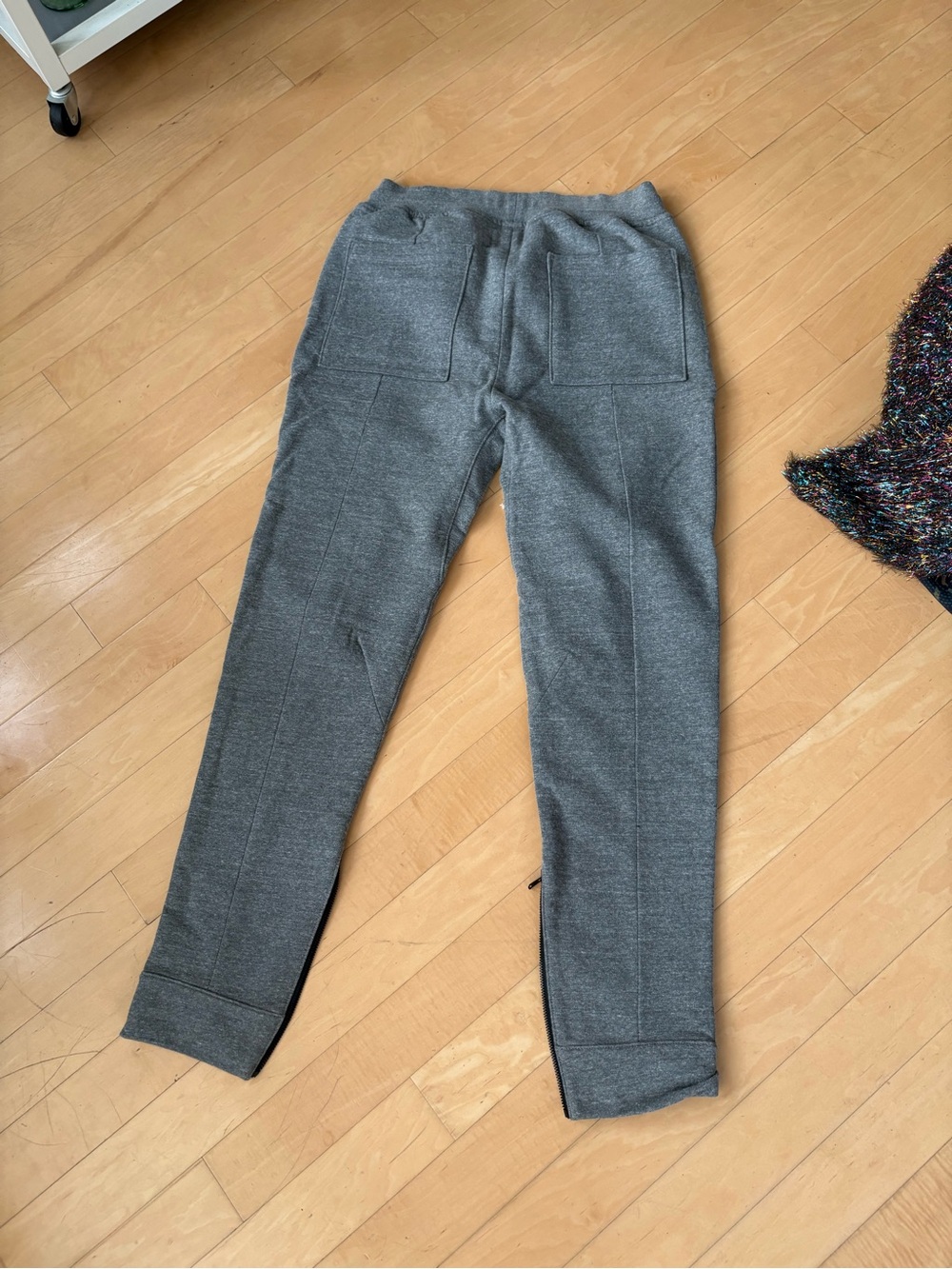 Fear of God Gray Drawstring Jogger Sweatpants with Ankle Zippers - Picture 6 of 6